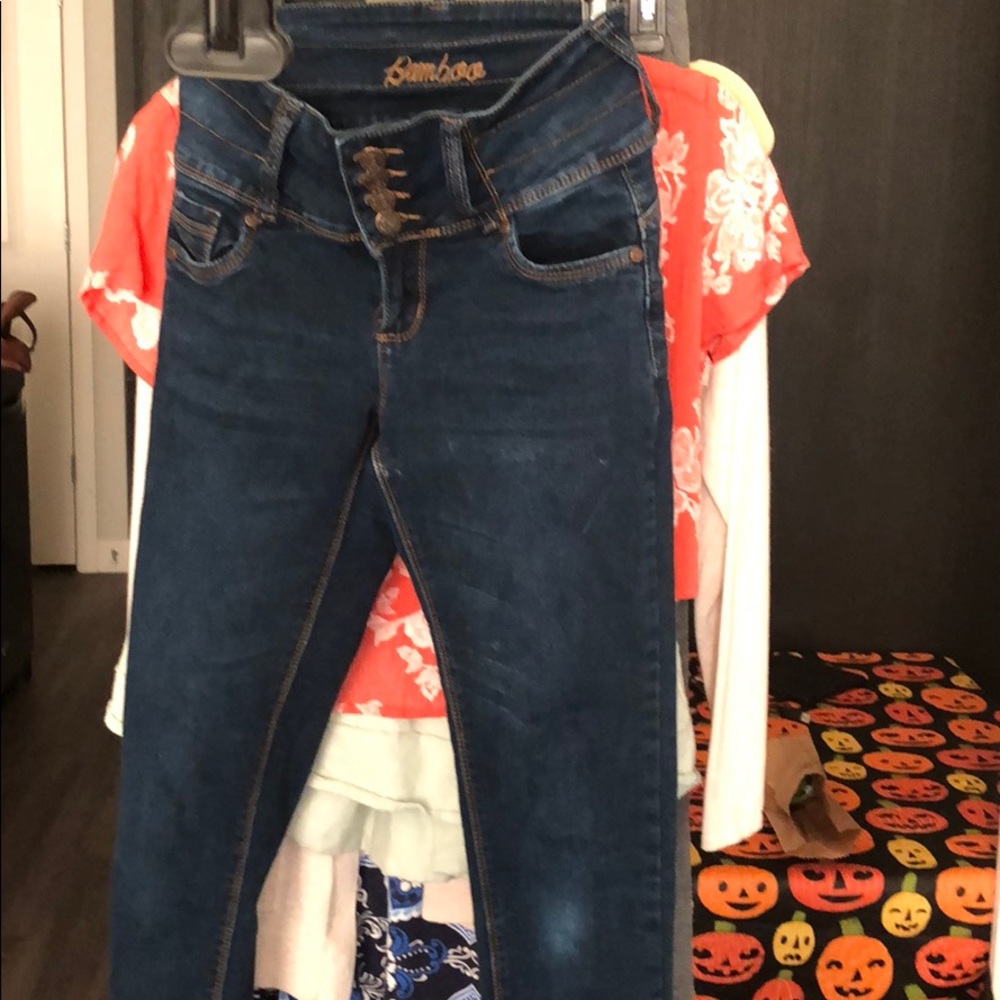 High rise bamboo jeans